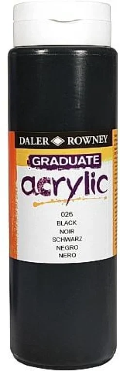 Akrylfärg Svart 500 ml DALER-ROWNEY