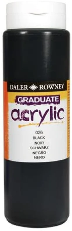 Akrylfärg Svart 500 ml DALER-ROWNEY
