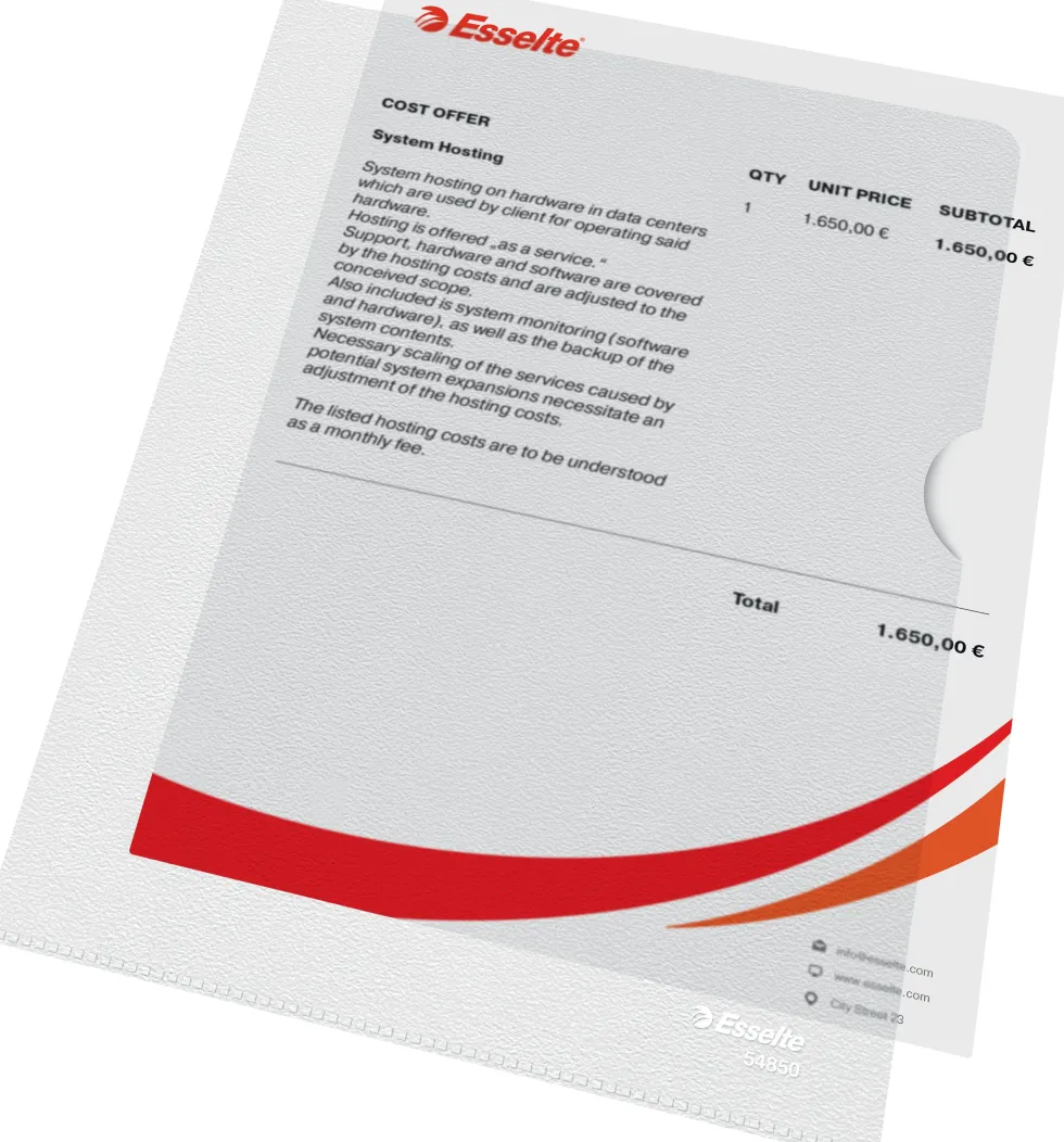 Aktmapp ESSELTE A5 0,115 klar 100/fp