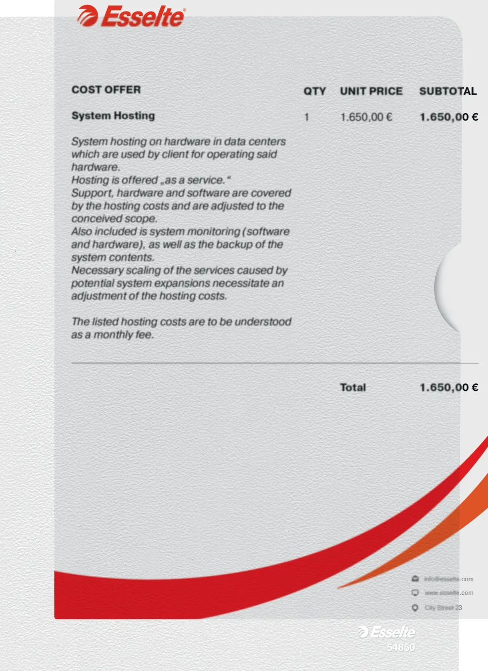 Aktmapp ESSELTE A5 0,115 klar 100/fp
