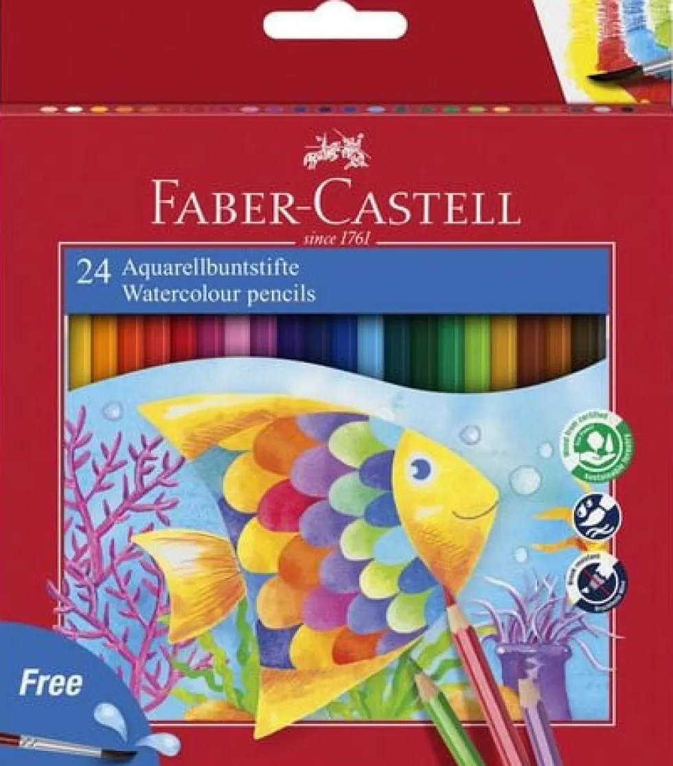 Akvarellpenna Faber-Castell, 24 färger