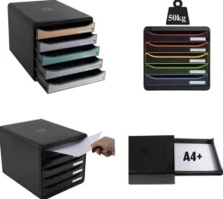 Blankettbox EXACOMPTA BIGBOX 5 lådor vit