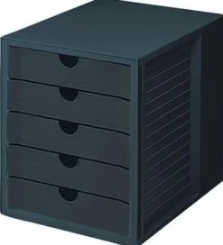 Blankettbox HAN 5 lådor svart