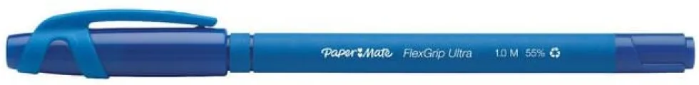 Bläckkulpenna PAPERMATE Flexgrip Cap Medium Blå, 1.0mm, 12/fp
