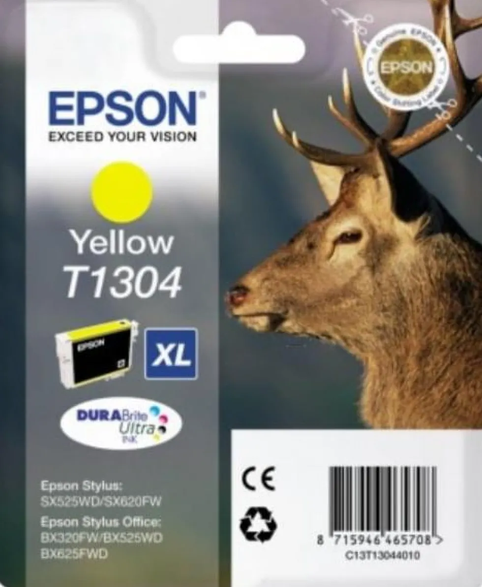 Bläckpatron EPSON C13T13044012 Gul