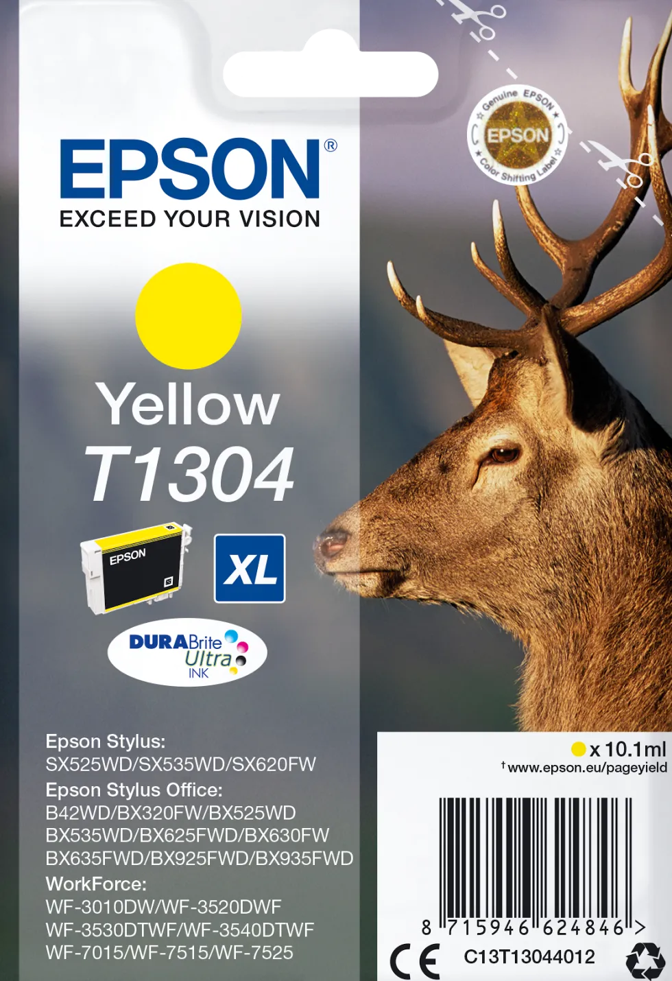 Bläckpatron EPSON C13T13044012 Gul