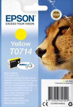 Bläckpatron EPSON C13T07144012 gul