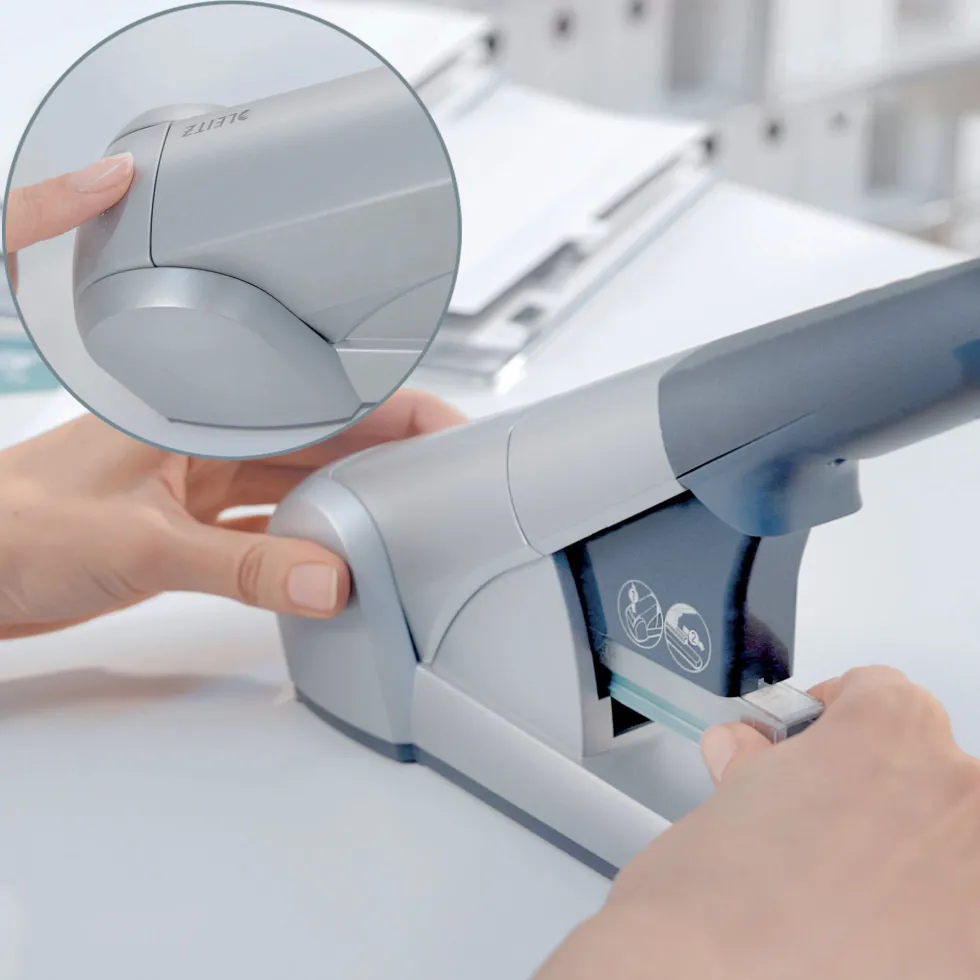 Blockhäftare LEITZ 80 ark silver