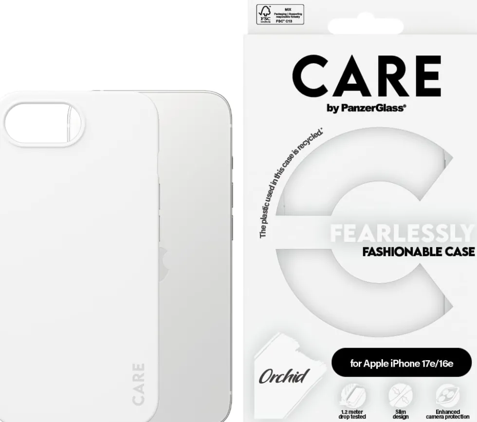 CARE Case White Orchid iPhone 17e/16e