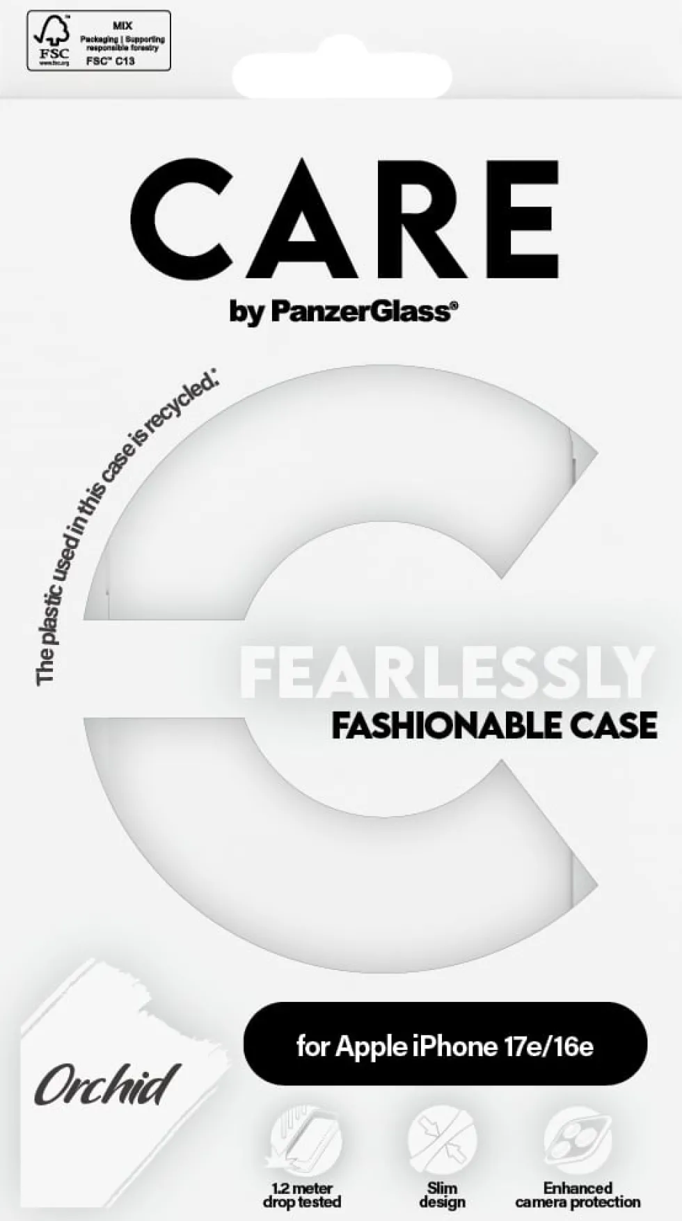 CARE Case White Orchid iPhone 17e/16e