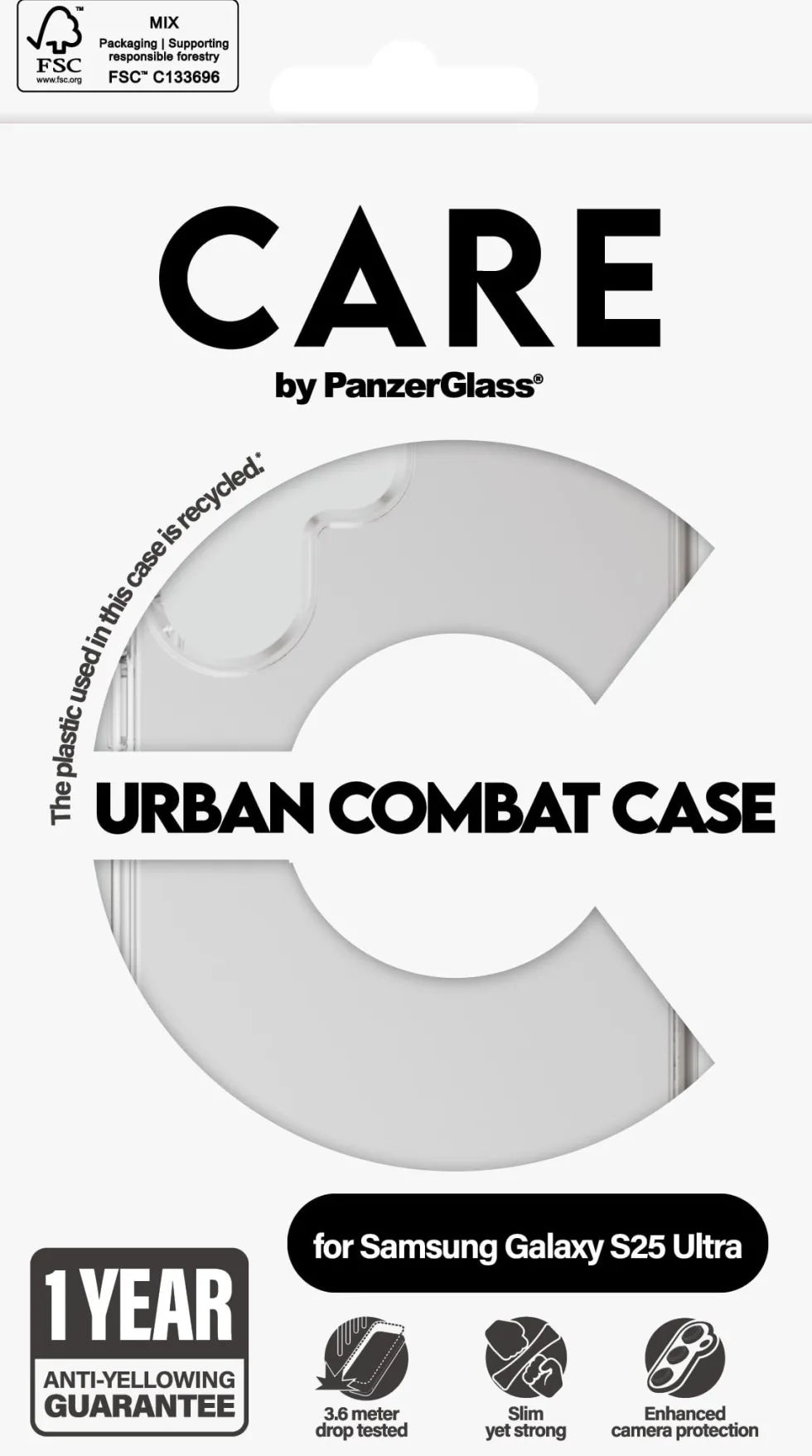 CARE Flagship Case TRNSP Urban Combat Clear Galaxy S25 Ultra