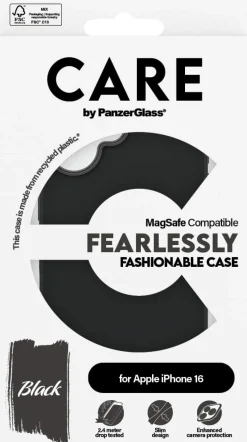 CARE iPhone 16 Case Black w. MagSafe