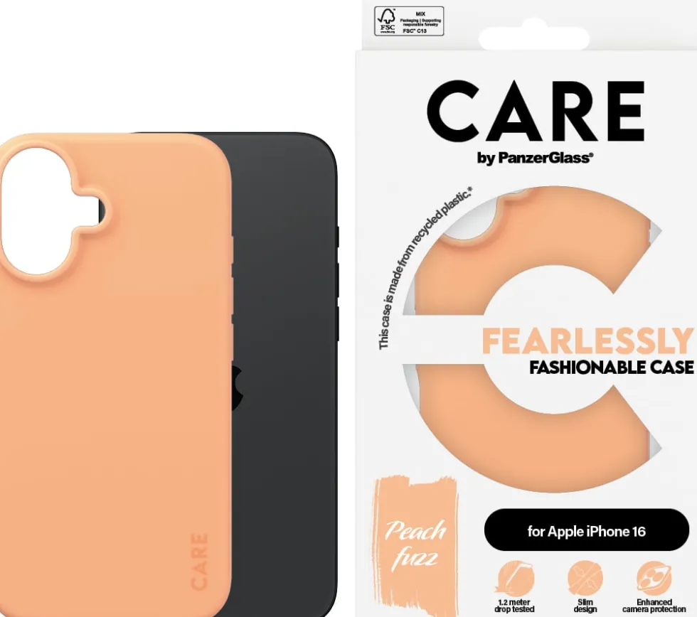 CARE iPhone 16 Case Peachy