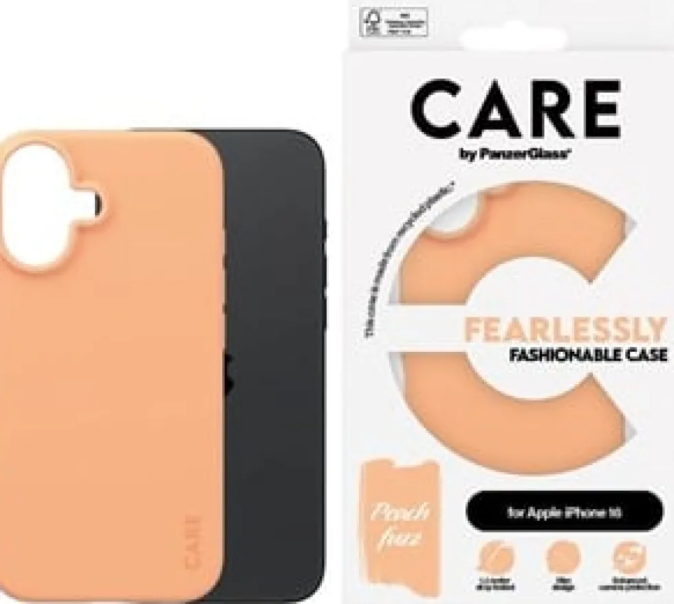 CARE iPhone 16 Case Peachy