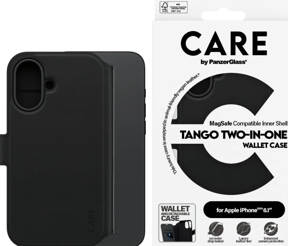 CARE iPhone 16 Case Tango Two-in-One Wallet Case