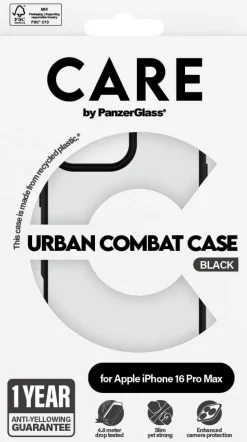 CARE iPhone 16 Pro Max Case Urban Combat Black