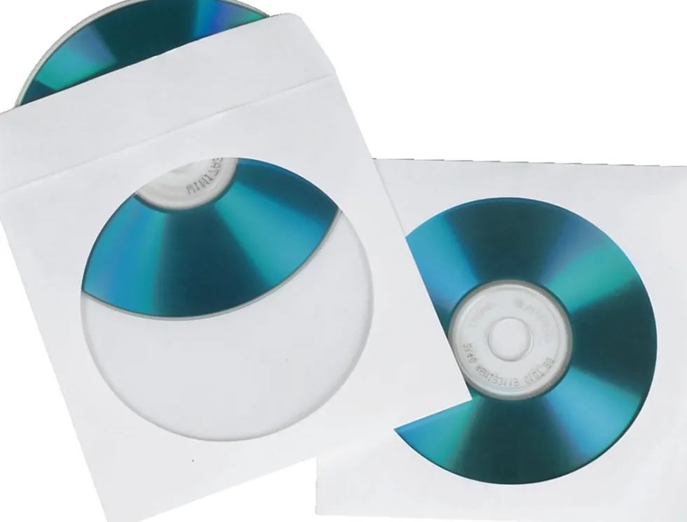 CD-Ficka HAMA papper 100/fp vit