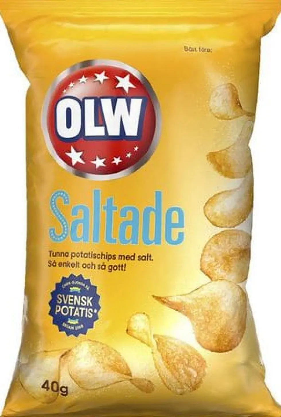 Chips OLW lättsaltade 40g