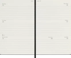 Classic Hard 12M Weekly Horizontal Pocket Svart 2026