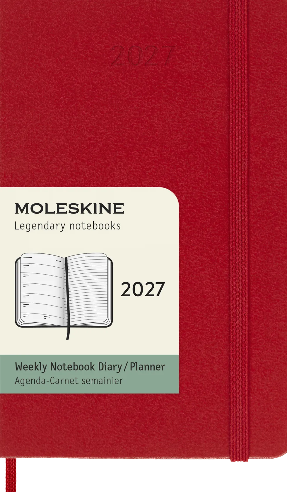 Classic Hard 12M Week Note Pocket Röd 2027