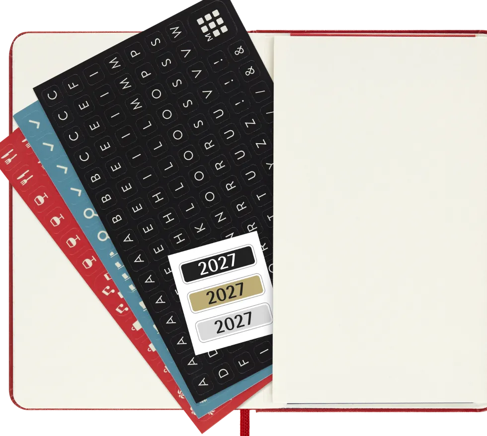 Classic Hard 12M Week Note Pocket Röd 2027