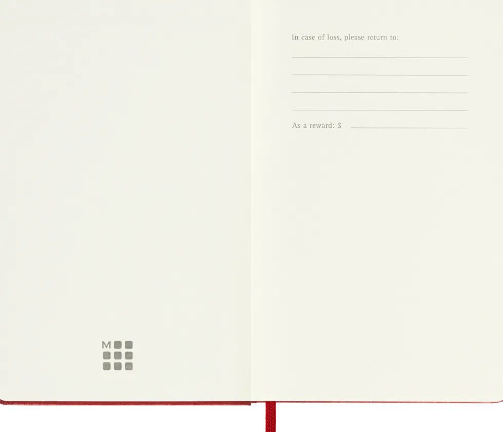 Classic Hard 12M Week Note Pocket Röd 2027