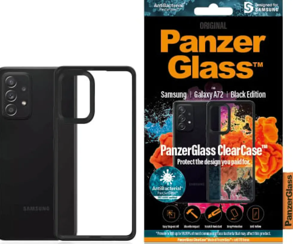 ClearCase for Samsung Galaxy A72, Black (AB)