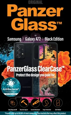 ClearCase for Samsung Galaxy A72, Black (AB)