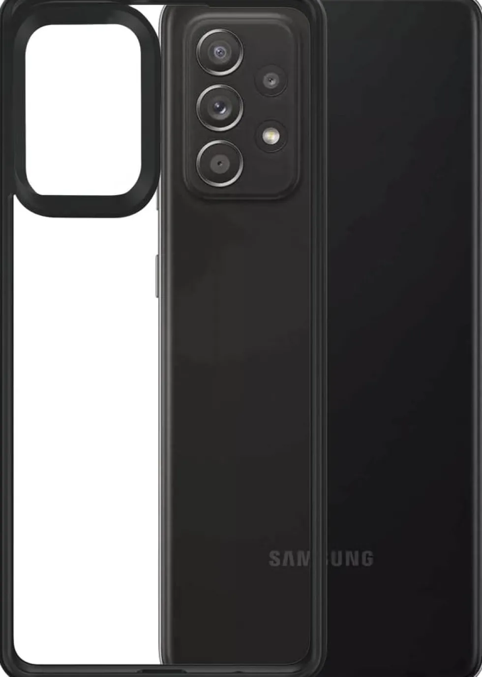 ClearCase for Samsung Galaxy A72, Black (AB)