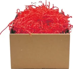 Crinkle craft röda pappersstrimlor 1kg