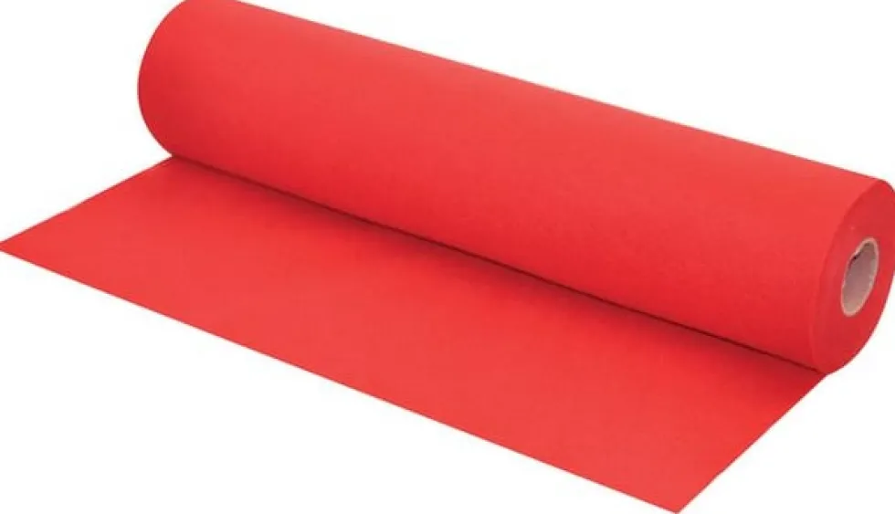 Dekorationsfilt 45cmx5m röd