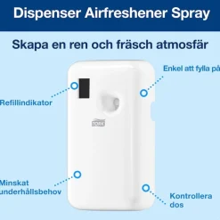 Dispenser TORK A1 Luktförbättrare vit