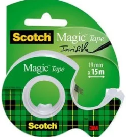 Dokumenttejp SCOTCH 19mmx15m m.hållare