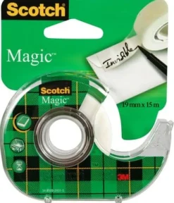 Dokumenttejp SCOTCH 19mmx15m m.hållare