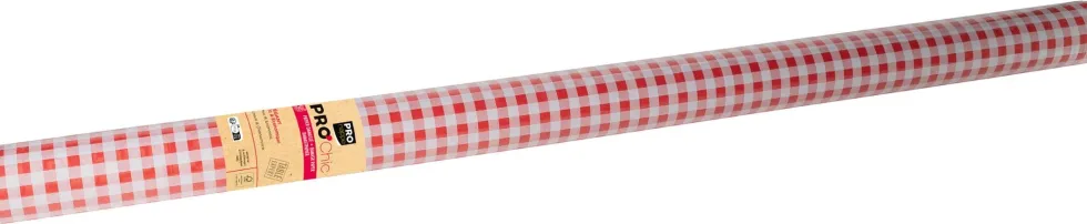 Duk PRONAPPE damast 1,18x25m röd/vit