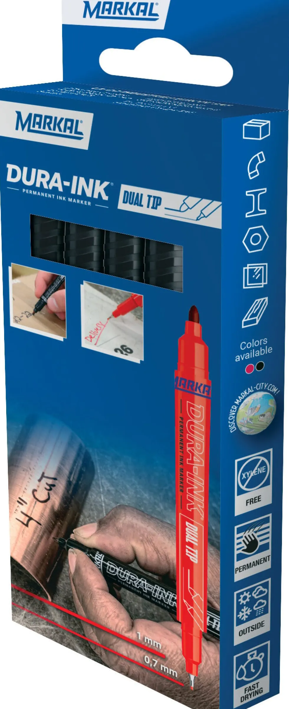 Dura Ink Dual Tip - Retail 4 (X4 Black)