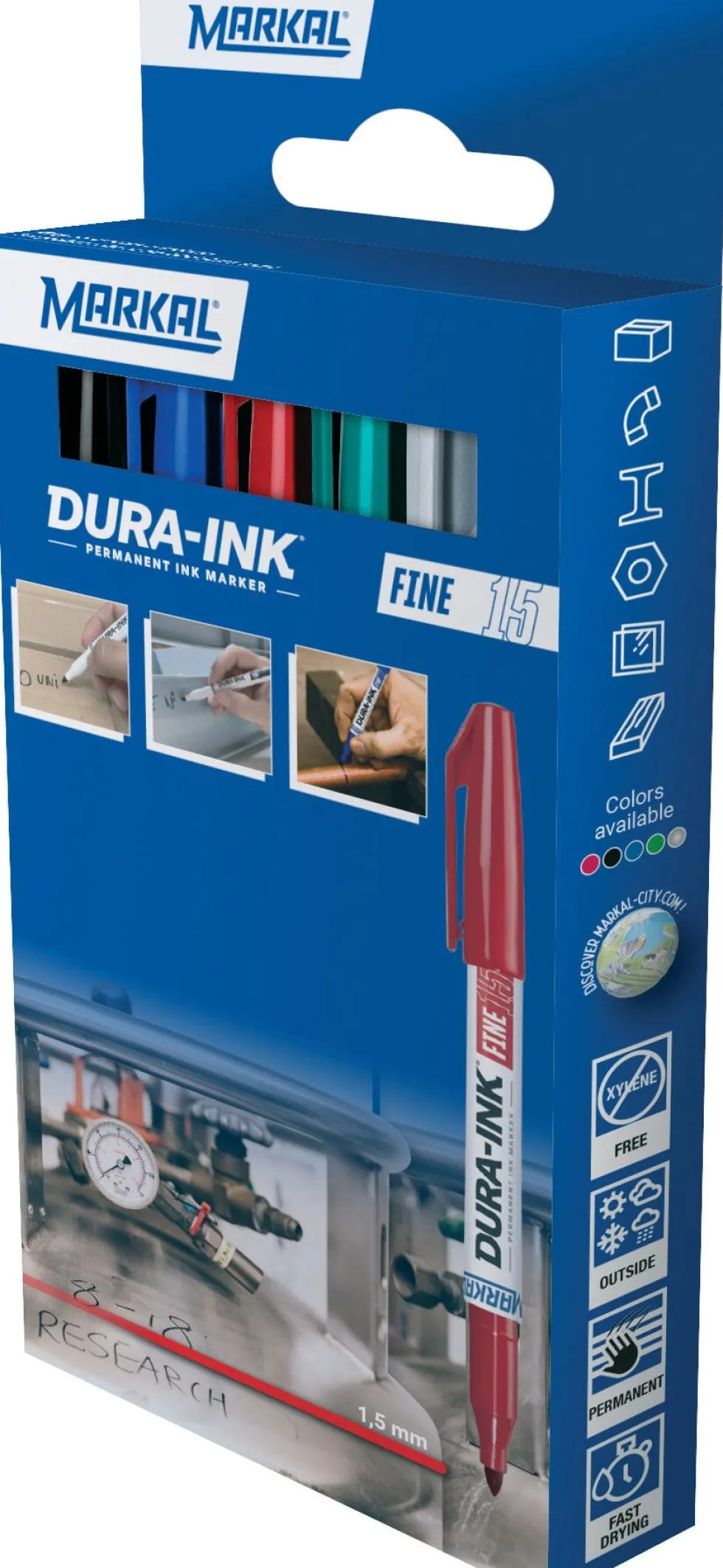 Dura Ink Fine 15 Retail Pack (5) ass