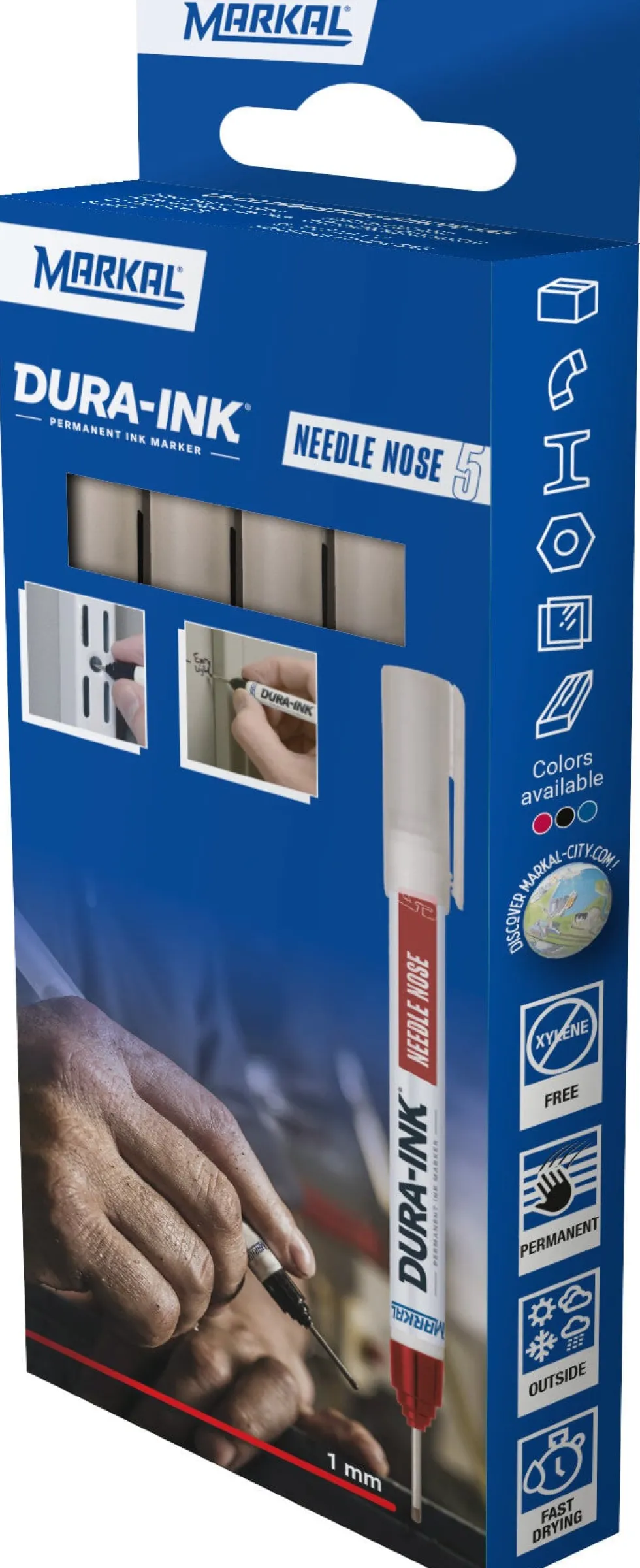 Dura Ink Needle Nose 5 Retail Pack (4) black