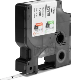 DYMO Rhino Industriell Tejp Krympslang 6mm x 1.5m svart på v