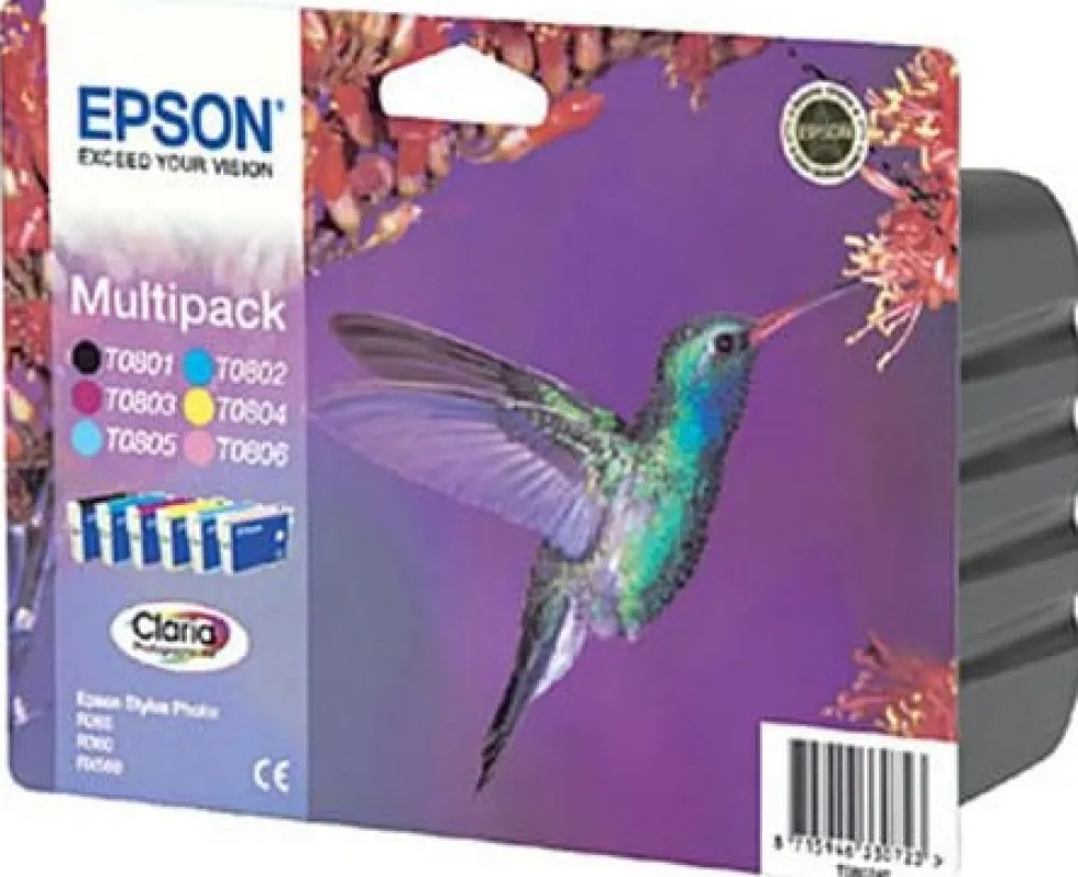 Epson T0807 Multipack - 44.4 ml - svart, gul,