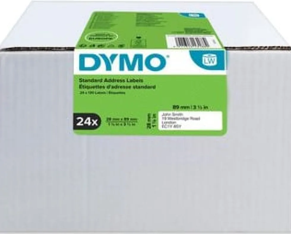 Etikett DYMO LW 89x28mm 24rl/fp