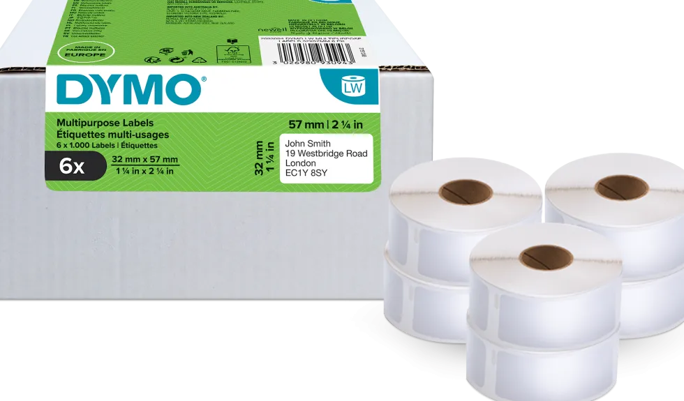 Etikett DYMO Uni. 57x32 mm 1000/FP