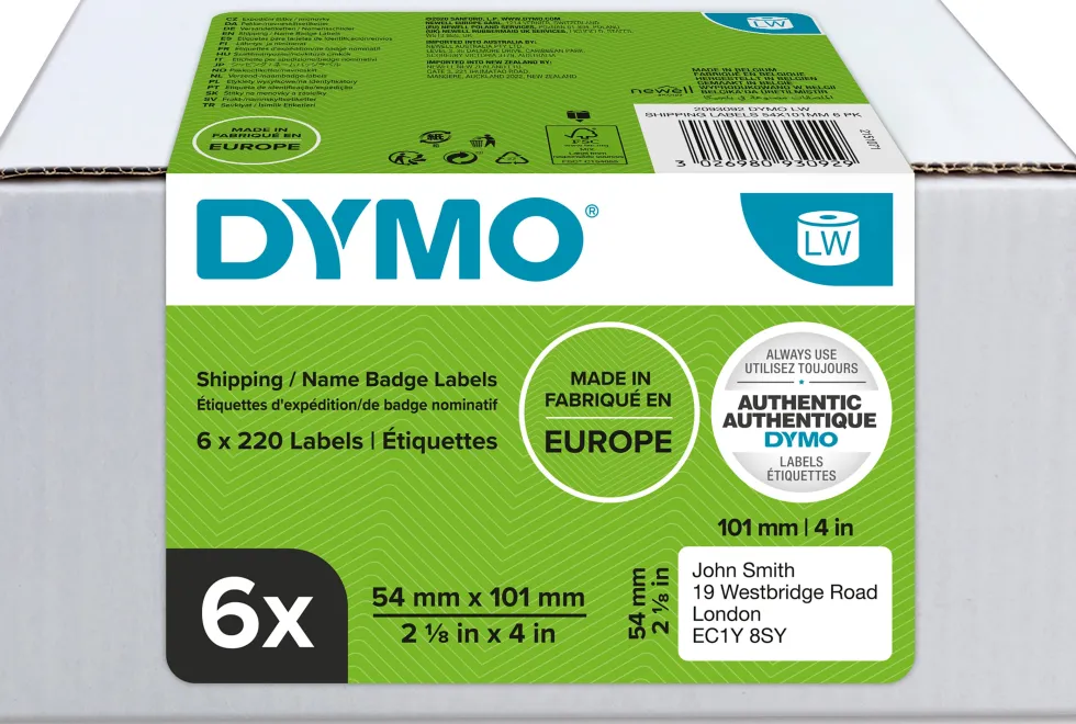 Etikett DYMO Uni. 101x54mm 220/FP