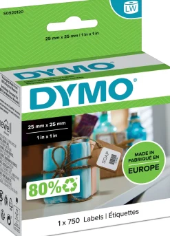 Etiketter Dymo Universal, 25x25mm, 750/fp