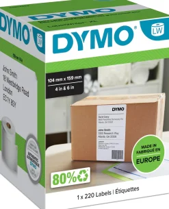 Etikett Frakt DYMO XL Vit, 104x159mm, 220/fp
