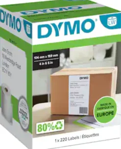 Etikett Frakt DYMO XL Vit, 104x159mm, 220/fp