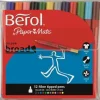 Fiberpenna BEROL Colourbroad, 12 färger/etui