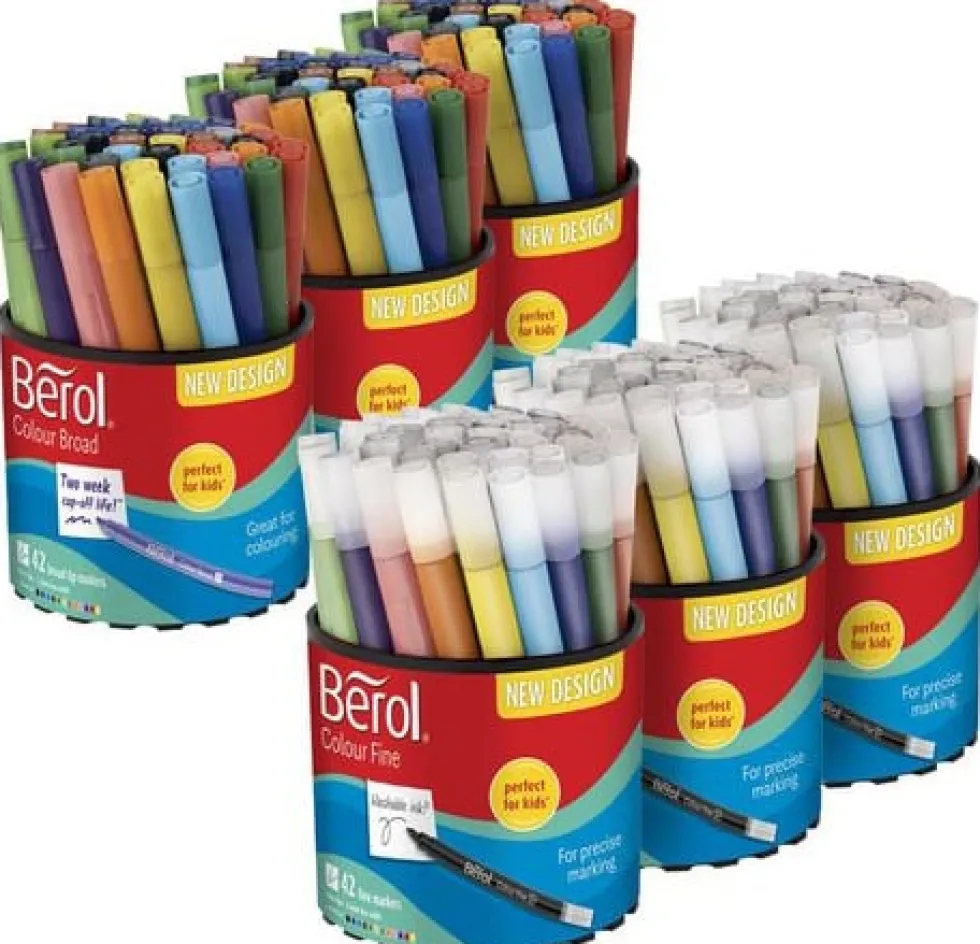 Fiberpenna BEROL Storpack Fine Broad 252