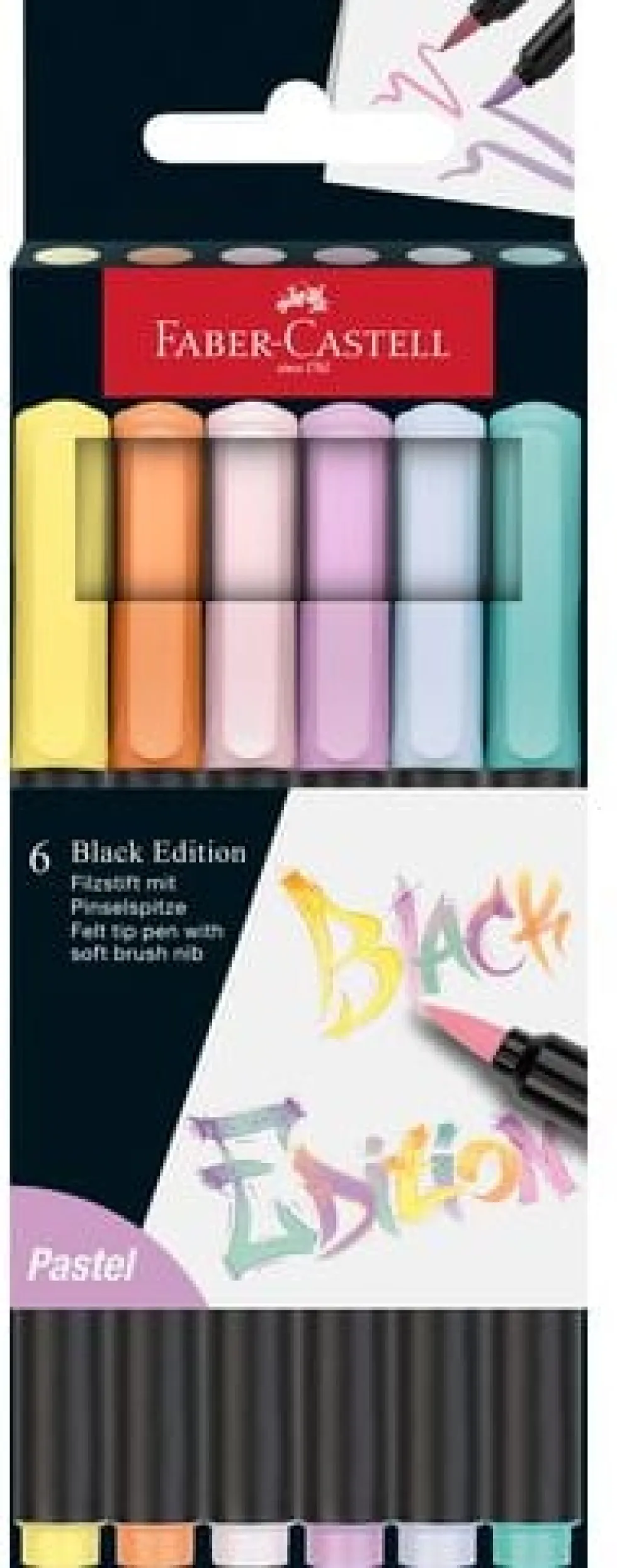 Fiberpenna Black Edition pastel 6/fp