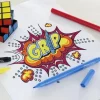 Fiberpenna Grip blandade färger 10/fp